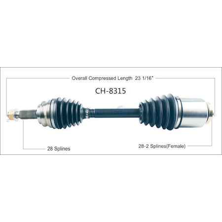 Surtrack Axle Cv Axle Shaft, Ch-8315 CH-8315